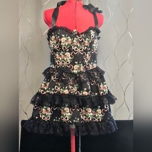 Dolla Kill Widow Bewitched Bloom Mini Dress